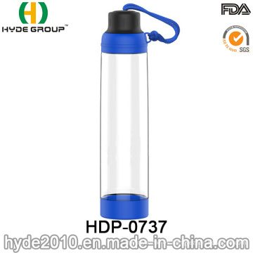 Botella de agua plástica libre azul popular de Tritan BPA (HDP-0737)